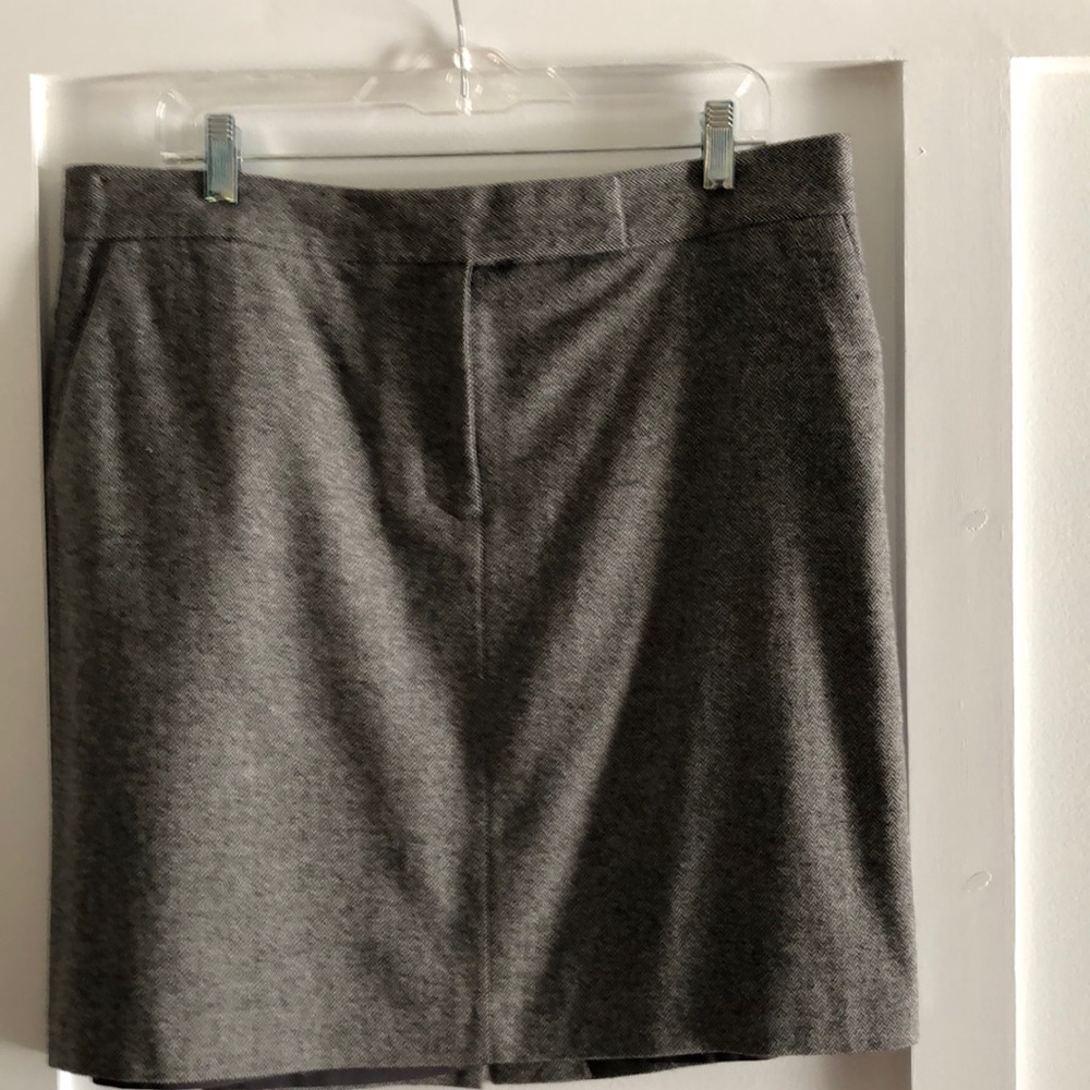 J. Crew chevron wool blend A-line skirt